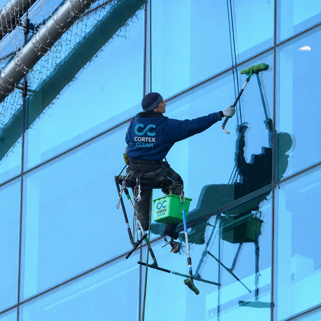 Cortex Clean team aan het werk bij een klant in België