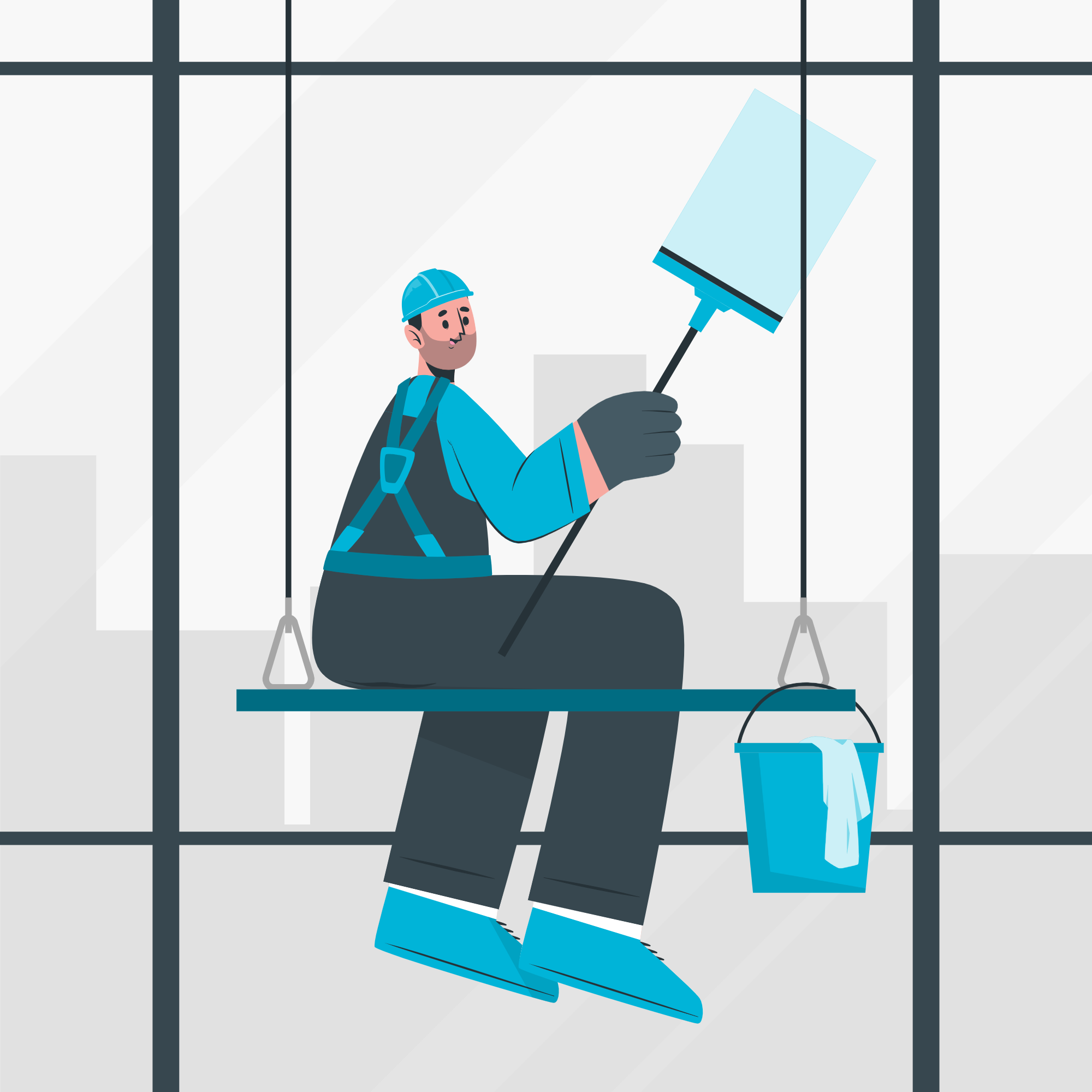 Cortex Clean technicus tijdens professionele raamreiniging